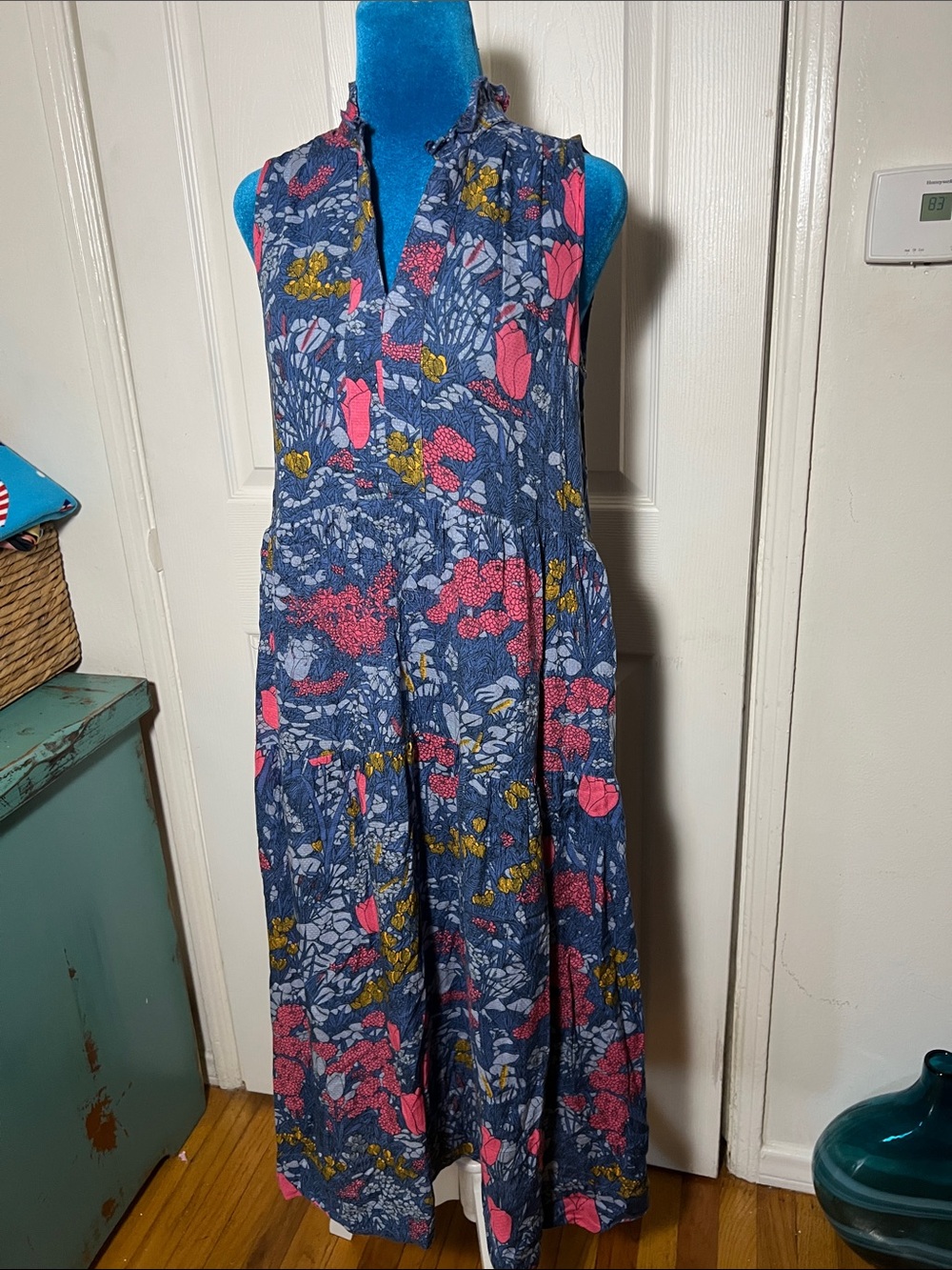 Anthropologie Maeve Floral Midi Dress Women’s Small - Picture 3 of 8